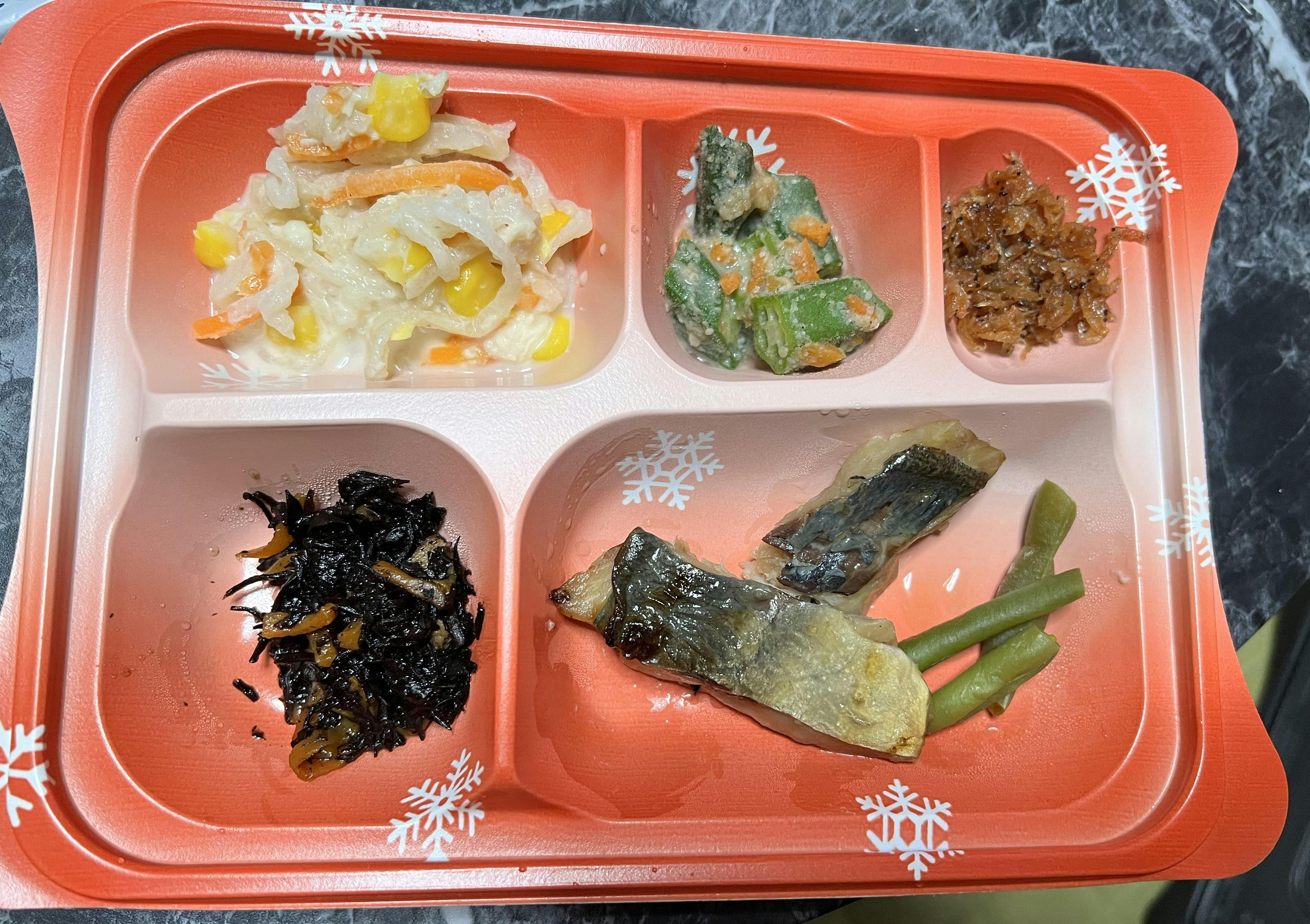 2023年12月13日 あじ西京焼き、味付いんげん 等の画像